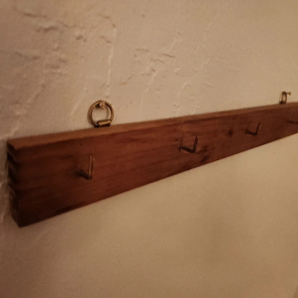 Vintage 1960s Swedish Wall Mounted Teak Key Hooks